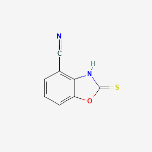 molecular formula C8H4N2OS B8659674 2-Mercaptobenzo[d]oxazole-4-carbonitrile 