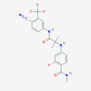 4-[1-(4-Cyano-3-trifluoromethyl-phenylcarbamoyl)-1-methyl-ethylamino]-2-fluoro-N-methyl-benzamide