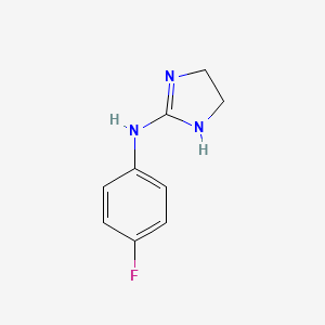 molecular formula C9H10FN3 B8659738 N-(4-fluorophenyl)-4,5-dihydro-1H-imidazol-2-amine 