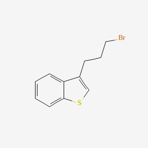 molecular formula C11H11BrS B8659755 3-(3-Bromopropyl)benzo[b]thiophene CAS No. 34974-07-7