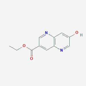 molecular formula C11H10N2O3 B8659796 Ethyl 7-hydroxy-1,5-naphthyridine-3-carboxylate 