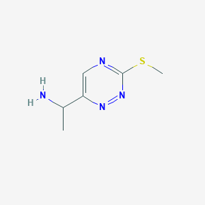 1-(3-Methylsulfanyl-1,2,4-triazin-6-yl)ethanamine