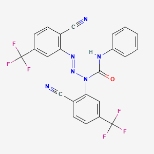 2-Triazene-1-carboxamide, 1,3-bis(2-cyano-5-(trifluoromethyl)phenyl)-N-phenyl-