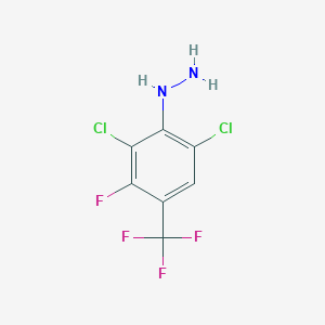 molecular formula C7H4Cl2F4N2 B8659886 [2,6-Dichloro-3-fluoro-4-(trifluoromethyl)phenyl]hydrazine CAS No. 110499-63-3