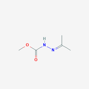molecular formula C5H10N2O2 B8659893 1-Methoxycarbonyl-2-isopropylidene hydrazine 