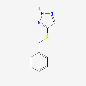molecular formula C9H9N3S B8659894 1H-1,2,3-Triazole, 5-[(phenylmethyl)thio]- 