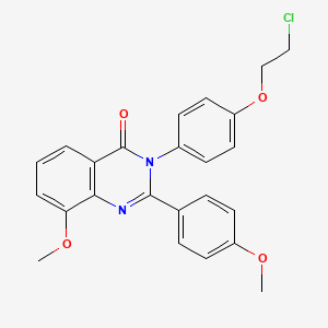 4(3h)-Quinazolinone,3-[4-(2-chloroethoxy)phenyl]-8-methoxy-2-(4-methoxyphenyl)-