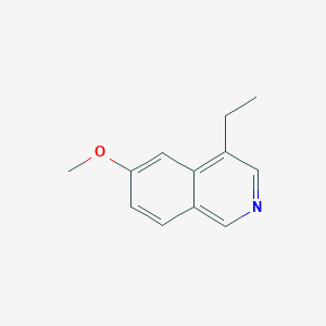 molecular formula C12H13NO B8659914 4-Ethyl-6-methoxy-isoquinoline 