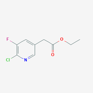 molecular formula C9H9ClFNO2 B8659974 Ethyl (6-chloro-5-fluoropyridin-3-YL)acetate 