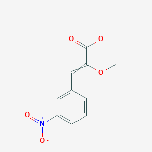 molecular formula C11H11NO5 B8659981 Methyl 2-methoxy-3-(3-nitrophenyl)prop-2-enoate CAS No. 921196-06-7