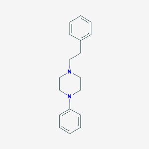 molecular formula C18H22N2 B086600 Piperazine, 1-phenethyl-4-phenyl- CAS No. 1033-68-7