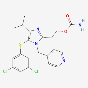 1H-Imidazole-2-ethanol, 5-((3,5-dichlorophenyl)thio)-4-(1-methylethyl)-1-(4-pyridinylmethyl)-, carbamate (ester)