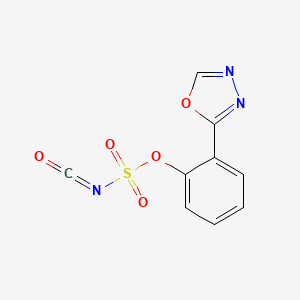 molecular formula C9H5N3O5S B8660149 2-(1,3,4-Oxadiazol-2-yl)phenyl isocyanatosulfonate CAS No. 89406-31-5