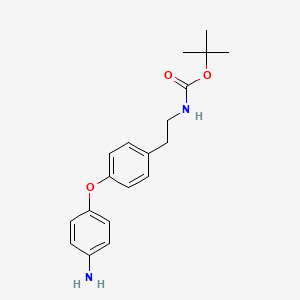 molecular formula C19H24N2O3 B8660165 4-(4-(2-N-Boc-aminoethyl)phenoxy)aniline 