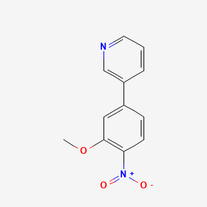 molecular formula C12H10N2O3 B8660267 3-(3-methoxy-4-nitrophenyl)pyridine 