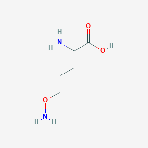 molecular formula C5H12N2O3 B8660377 2-Amino-5-(aminooxy)pentanoic acid 