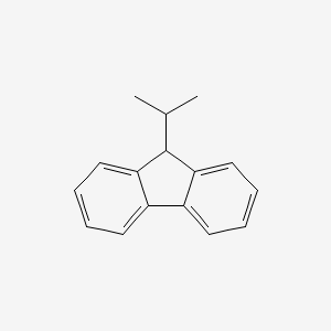 molecular formula C16H16 B8660380 9H-Fluorene, 9-(1-methylethyl)- CAS No. 3299-99-8