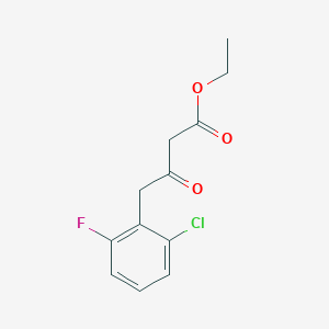 molecular formula C12H12ClFO3 B8660416 Ethyl (2-chloro-6-fluorophenyl)acetoacetate 