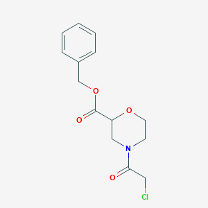 molecular formula C14H16ClNO4 B8660655 Benzyl 4-(2-chloroacetyl)morpholine-2-carboxylate 