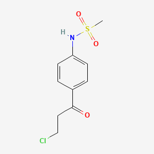 molecular formula C10H12ClNO3S B8660679 N-[4-(3-chloropropanoyl)phenyl]methanesulfonamide 