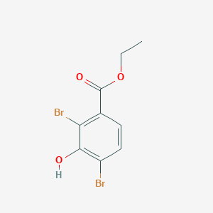 molecular formula C9H8Br2O3 B8660695 Ethyl 2,4-dibromo-3-hydroxybenzoate 