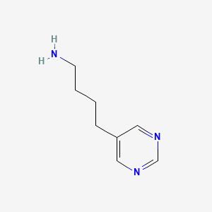 molecular formula C8H13N3 B8660713 5-Pyrimidinebutanamine CAS No. 88940-41-4