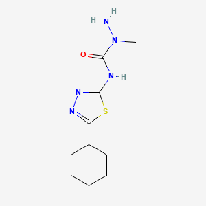 molecular formula C10H17N5OS B8660748 N-(5-Cyclohexyl-1,3,4-thiadiazol-2-yl)-1-methylhydrazinecarboxamide CAS No. 57773-97-4