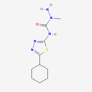 N-(5-Cyclohexyl-1,3,4-thiadiazol-2-yl)-1-methylhydrazine-1-carboxamide