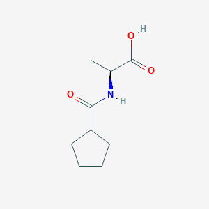 molecular formula C9H15NO3 B8660775 N-(cyclopentanecarbonyl)-L-alanine 