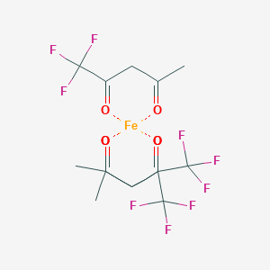 molecular formula C15H12F9FeO6 B086608 Iron;1,1,1-trifluoro-4-hydroxypent-3-en-2-one CAS No. 14526-22-8