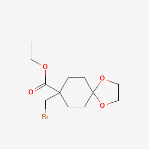 molecular formula C12H19BrO4 B8660811 8-Bromomethyl-1,4-dioxa-spiro[4.5]decane-8-carboxylic acid ethyl ester 