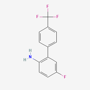 molecular formula C13H9F4N B8660819 2-Amino-5-fluoro-4'-(trifluoromethyl)biphenyl 