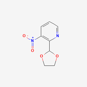 molecular formula C8H8N2O4 B8660865 2-(1,3-Dioxolan-2-yl)-3-nitropyridine 