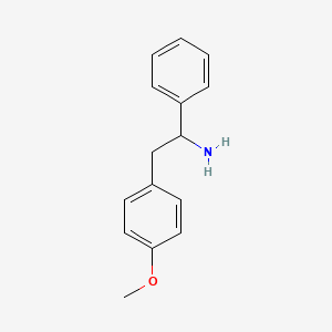 molecular formula C15H17NO B8660947 Phenethylamine, 4-methoxy-alpha-phenyl- 