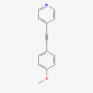 molecular formula C14H11NO B8661080 4-[2-(4-Methoxyphenyl)ethynyl]pyridine 