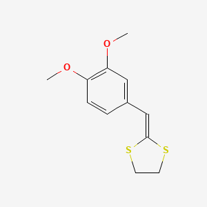 B8661097 2-[(3,4-Dimethoxyphenyl)methylidene]-1,3-dithiolane CAS No. 89863-75-2