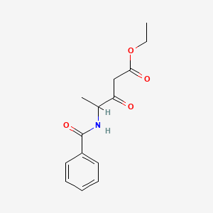 molecular formula C14H17NO4 B8661226 Ethyl 4-benzamido-3-oxopentanoate CAS No. 100718-97-6