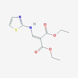 molecular formula C11H14N2O4S B8661244 Diethyl {[(1,3-thiazol-2-yl)amino]methylidene}propanedioate CAS No. 6124-08-9