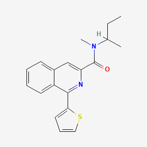 molecular formula C19H20N2OS B8661314 N-(sec-Butyl)-N-methyl-1-(thiophen-2-yl)isoquinoline-3-carboxamide CAS No. 89242-39-7