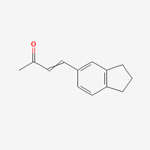 molecular formula C13H14O B8661370 3-Buten-2-one, 4-(2,3-dihydro-1H-inden-5-yl)- CAS No. 88633-17-4