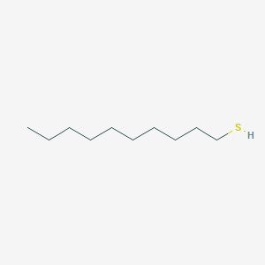 molecular formula CH3(CH2)9SH<br>C10H21SH<br>C10H22S B086614 1-Decanethiol CAS No. 143-10-2