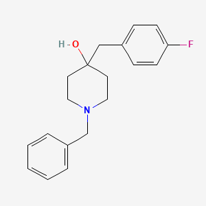molecular formula C19H22FNO B8661509 1-Benzyl-4-(4-fluoro-benzyl)-piperidin-4-ol CAS No. 193357-11-8