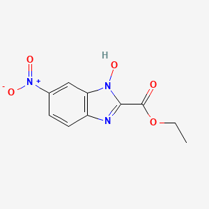 molecular formula C10H9N3O5 B8661510 Ethyl 1-hydroxy-6-nitro-1H-benzimidazole-2-carboxylate CAS No. 117131-20-1