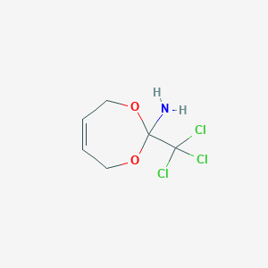 molecular formula C6H8Cl3NO2 B8661519 2-(Trichloromethyl)-4,7-dihydro-2H-1,3-dioxepin-2-amine CAS No. 89619-75-0