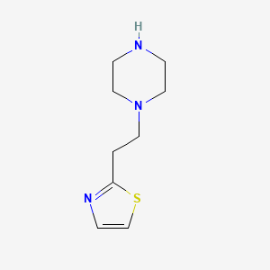 molecular formula C9H15N3S B8661568 1-[2-(1,3-thiazol-2-yl)ethyl]piperazine 