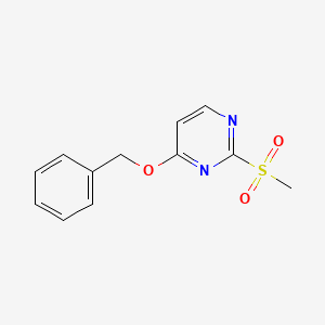 molecular formula C12H12N2O3S B8661628 2-Methylsulfonyl-4-benzyloxy-pyrimidine CAS No. 33489-54-2