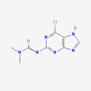 molecular formula C8H9ClN6 B8661647 N'-(6-chloro-7H-purin-2-yl)-N,N-dimethylmethanimidamide CAS No. 149948-29-8