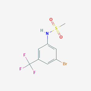 molecular formula C8H7BrF3NO2S B8661749 N-(3-Bromo-5-(trifluoromethyl)phenyl)methanesulfonamide 