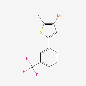 molecular formula C12H8BrF3S B8661781 3-Bromo-2-methyl-5-[3-(trifluoromethyl)phenyl]thiophene CAS No. 864362-75-4
