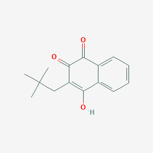 molecular formula C15H16O3 B8661907 3-(2,2-Dimethylpropyl)-4-hydroxynaphthalene-1,2-dione CAS No. 180918-46-1